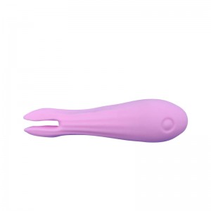 adult sex toy vibrating spear vibrator wand (pink small fish fork)