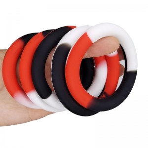 hot selling men sex toy penis ring cock ring for men masturbation ( 5-Circle 3-color)