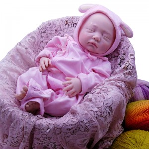 High Simulation Reborn Doll The Silicone Material Reborn Baby Asleep Silicone Reborn Doll Realistic(After makeup)