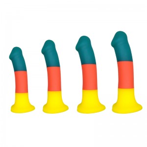 JC897 Wholesale popular simulation cock penis didol sex toy sucker women huge realistic Christmas color dildos for women men
