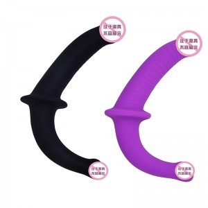 819 Lesbian Dual head purple/black Adult Sex Toys Double Dildo penetration head double side ended Dildo for Couples Women Gay